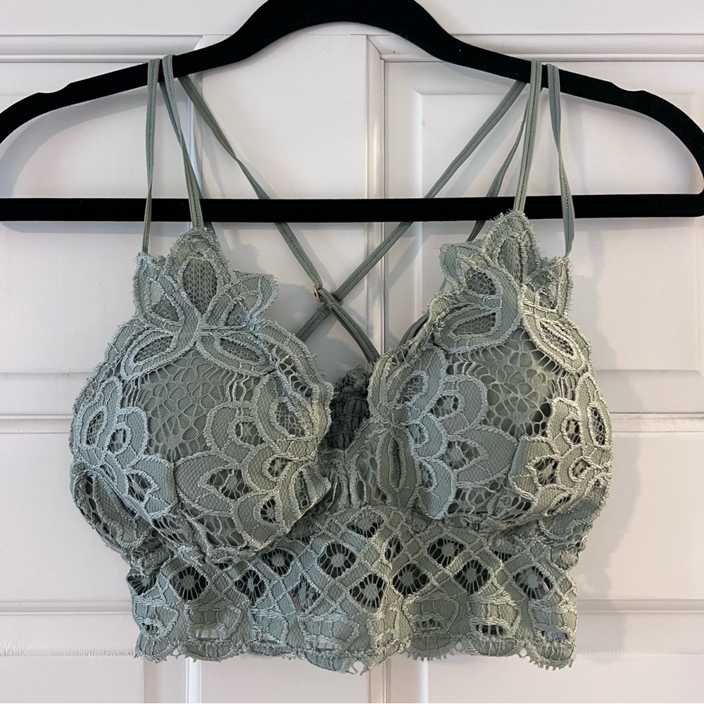 Lace Bralette in Sage Green